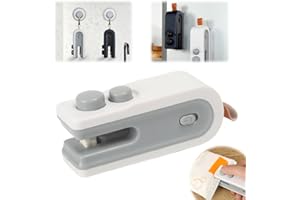 FIOPET Mini Bag Sealer, 2026 New 2 in 1 Magnetic Food Sealer, USB Rechargeable Chip Bag Sealer Heat Seal Tool, Portable Handheld Snack Sealer Bag Sealing Machine for Snacks and Vegetables (White)