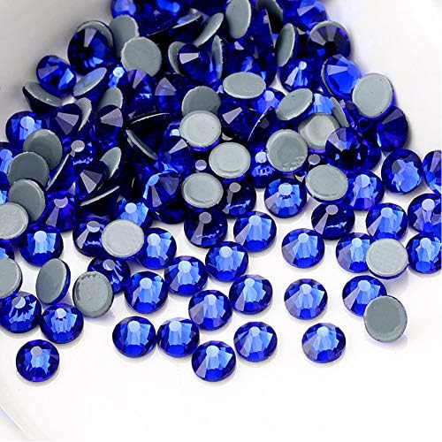 Facerain Flatback Hotfix Rhinestones Crystal Iron on Glue Glass Stones SS6-SS30 (Sapphire, SS10)