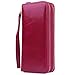Jack&Chris Large Capacity Leather Clutch Wallets for Women with Wrist Strap, WBXH050