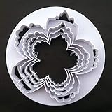 Bigger Peony Petals Cutter, 4pcs/set Gum Paste Flowers Cake Decorating Cutter Fondant Mold Sugar Tools