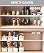 White Edition Shoe Slots (6 Pack) - Adjustable Shoe Organizer Space Saver