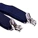 HDE Kid Boys Adjustable Y Back Clip Suspenders Matching Pre Tied Bowtie Set (Navy)