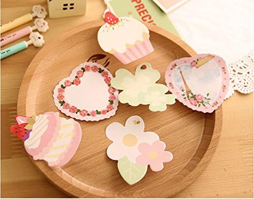 Creative Cute Cupcake and Flower Memo Sticky Note Self-Stick Note Post-it Note( 8 Pack, 20 Sheets/ Pack)