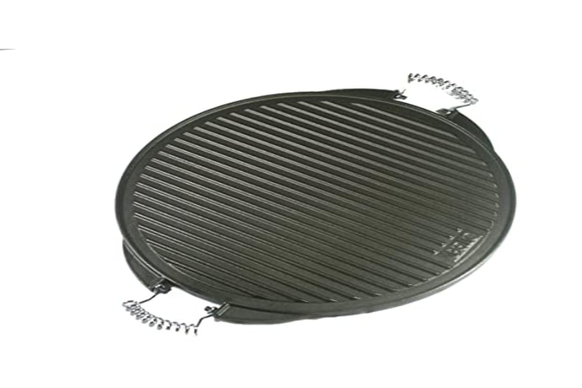 Vaello La Valenciana 3452 Cast Iron Griddle Round Plate, 53 cm, Silver