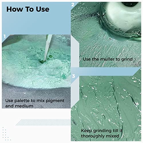 Homaisson Glass Muller for Making Paint, Flat Bottom Mineral Pigment