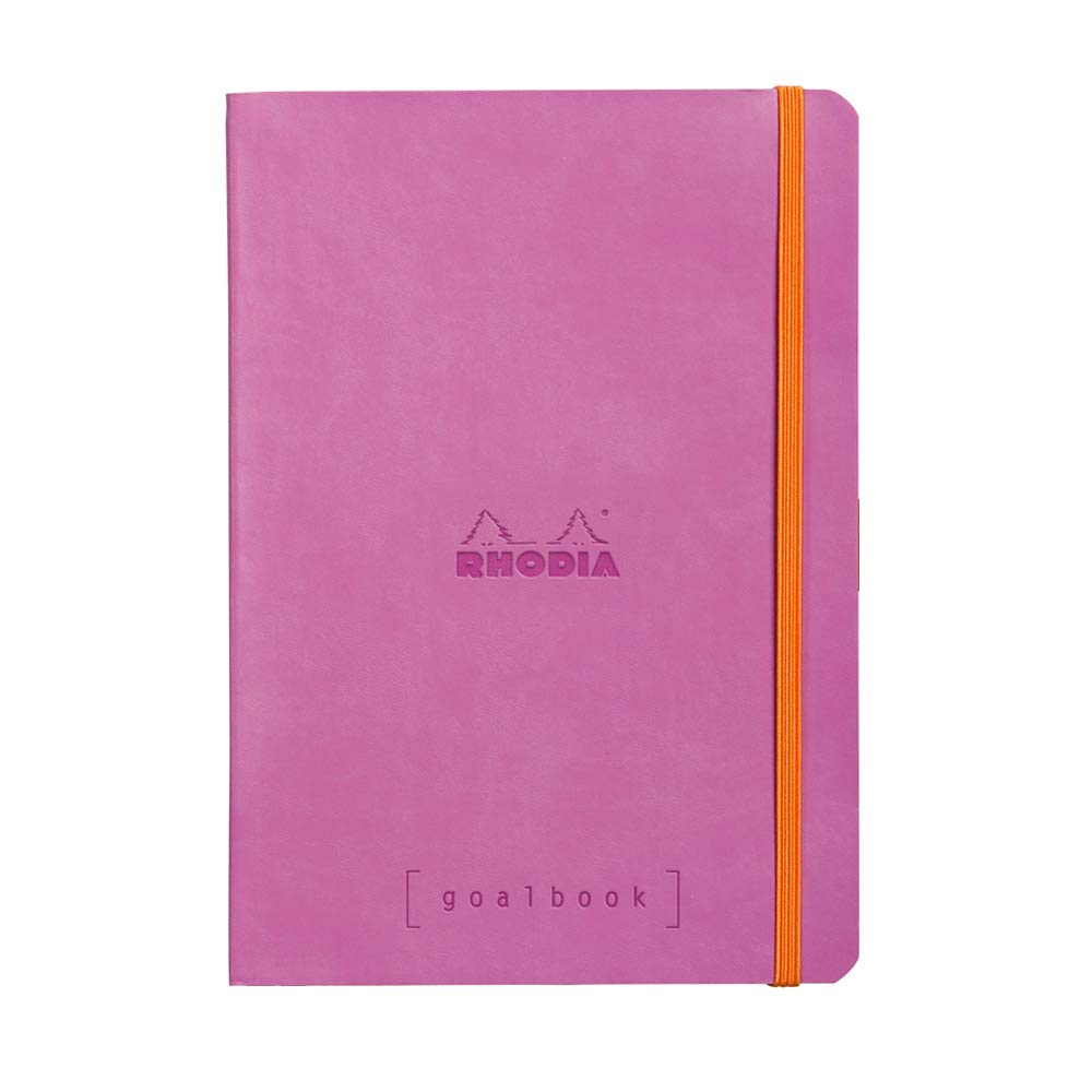 RHODIA 117751C - Notebook Bullet Journal Goalbook Lilac - A5 14.8 x 21 cm - Dotted - 240 pages - Ivory paper 90 g/m² - 2 Ribbons, Elastic closure - Leatherette