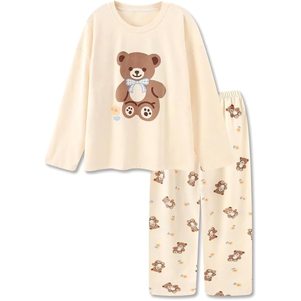 UEDJSHGD Women's Cationic Thermal Pajamas, German Velvet Bear