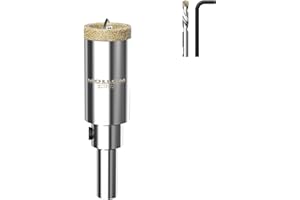 Mollom 11/16" (18mm) Diamond Hole Saw with 2Pcs Removable Pilot Drill Bit Smooth Cutting for Porcelain Tiles,Glass,Ceramic,Marble,Fiberglass,etc