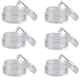 50Pcs Portable Travel Cosmetic Sample Containers 5 Gram Plastic Pot Jars