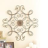 Square Scrolled Metal Wall Medallion Decor (Kitchen)