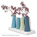 CHIVE - Pooley 2, Ceramic Flower Vase, 8-Tube Shape (Steel Blue)