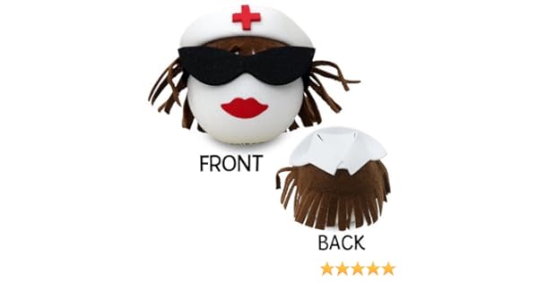Auto Accessory Antenna Ball Rear View Mirror Dangler Coolballs Quantity 2 pc Pack Cute Brunette RN Nurse w Sunglasses Car Antenna Topper