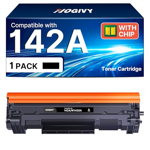142A W1420A with Chip Toner Cartridge Compatible with HP 142A W1420A 142X W1420X for HP LaserJet MFP M140w Toner LaserJet M110w M110 M140 M139w M139 (1 Black)