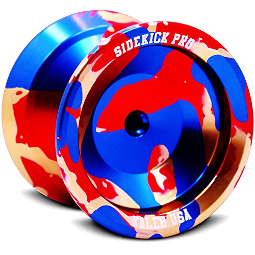 Sidekick yoyo pro gold red blue splashes professional aluminum un…