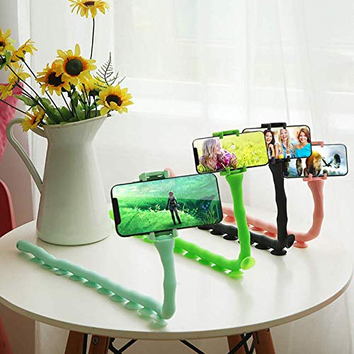 EV-SLH Cute Worm Lazy Mobile Holder Stand with Adjustable Snake Suction Cup for Desk, Table, Car, Office, Home & Outdoor