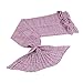 2PCS GDAE10 Children Warm Soft Crochet Handmade Mermaid Tail Blanket Knitting Living Sleeping Bag Camping Bag for Girls Kids (Lavender)