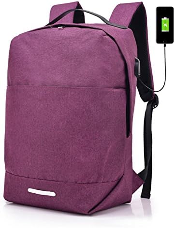 Backpack Men Travel Zipper Rucksack USB Laptop Backpack Women College Student School Bagpack Teenagers Purple