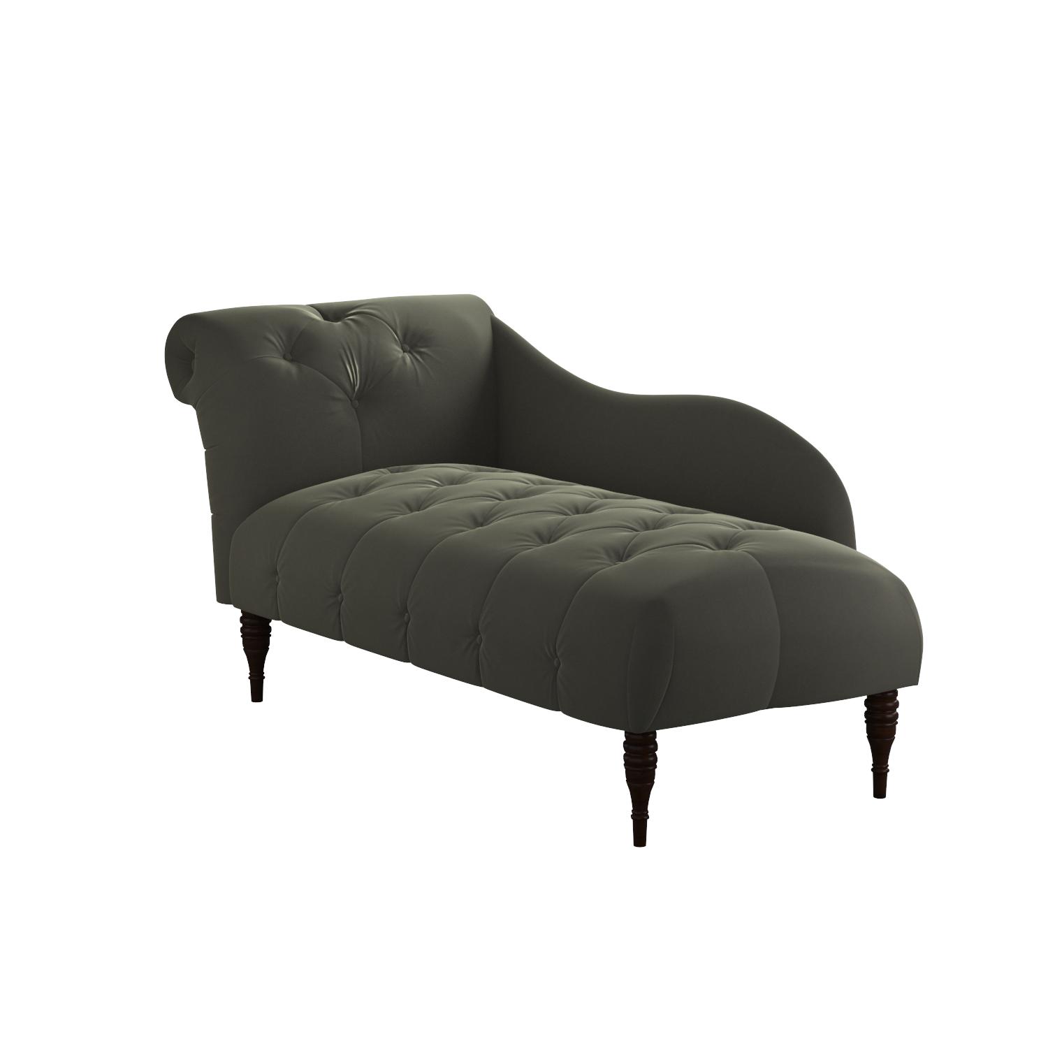 Amazoncom Skyline Furniture Tufted Fainting Sofa Velvet Pewter