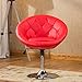 Roundhill Furniture Noas Contemporary Round Tufted Back Swivel Height Adjustable Accent Chair, Red