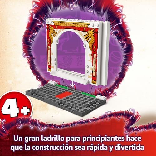 Ninjago Templo Ninja del Spinjitzu Maqueta de Construcción con 4 Minifiguras de Zane, NYA, Kai y Lloyd con Armas Ninja y Dragón de Juguete, Regalo para Niños y Niñas de 4 Años o Más 71831