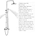 Rozin Chrome Shower Faucet with Handhedl Sprayer Wall Mounted Bathroom 8-Inch Rainfall Shower Head Dual Handles Shower Mixer Tap