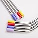 Set of 8 Silicon Tips Cover Food Grade Cover for 6mm Stainless Steel Straws 4 Colors
