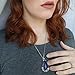 KISSPAT Lapis Lazuli Necklace Teardrop Semi Precious Gemstone Pendant on 20