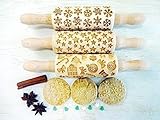 CHRISTMAS 3 KIDS Rolling pin SET. Christmas tree. Snowflake. Winter. Star. Snowman. Gingerbread cookies. Children Rolling Pin for cookie, play dough