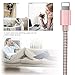 Ambet iPhone Lightning Cable to USB Cable- 3PCS 5 Feet (1.5 Meters) Rose Gold Cord -Sync apple iOS iPhone Charging Charger Cable for iPhone 7/SE/6s/6/ 5/5c/5s/Plus, iPad, iPod