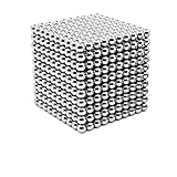 sunsoy Silver 1000 Pieces Silver Magnets Sculpture Building Blocks Toys for Intelligence Learning - Office Toy & Stress Relief for Adults (3 MM)