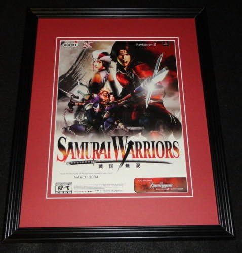 Samurai Warriors 2003 PS2 Framed 11x14 ORIGINAL Vintage Advertisement