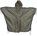 Waterproof Hooded Ripstop Wet Festival Rain Poncho Flecktarn Camo