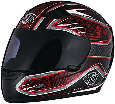 THH TS-39 Motor Helmet Black and Red 2X-Large