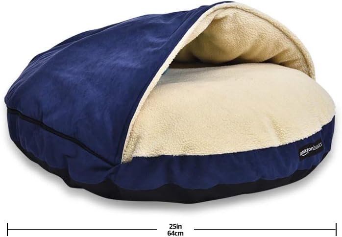 Basics Pet Cave Bed, Small, Blue : Pet Supplies
