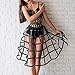 TOPFUR Woman Leather Harness Body Cage Dress with Detachable Short Skirt Belt Waist Black