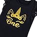 Infant Toddler 3PCS Outfit Skirt Tutu Onesie Unicorn Headband Romper Cake Smash Crown Princess Costume Christmas Dress #1 Black Lace Sleeve 12-18 Months