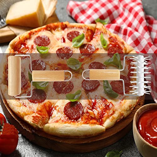 Pizza Dough Roller and Docker Set, 2 Pieces Lattice Pastry Pizza Pie