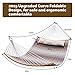 Zupapa Quilted Double Hammock, Folding Curved Hammock 2019 Upgraded Design 11ft for Backyard Patio Use 2 Person Portable Carry Bag Included