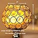 Manvi Gold Crystal Candle Holders, 3-Candle Candelabra for Mothers Day Wedding Gifts Weddings Parties Dinning Table Centerpieces, Hollow-Carved Candlestick Christmas Festival Birthday Gifts