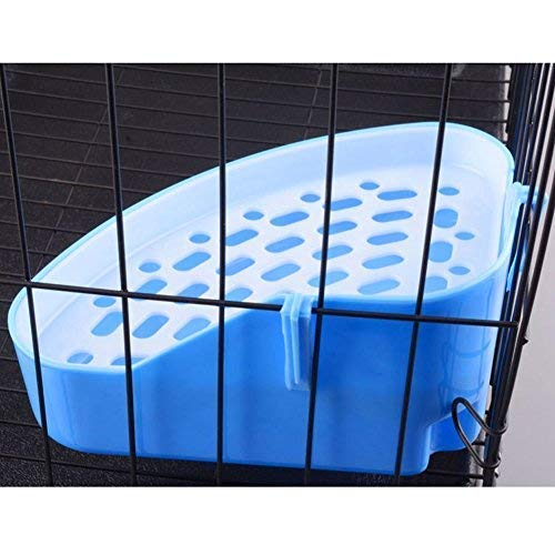 Plastic Pet Toilet, Small Animal Litter Tray Corner for Hamster Pig Rabbit Pee (Blue) - Thumbnail 6