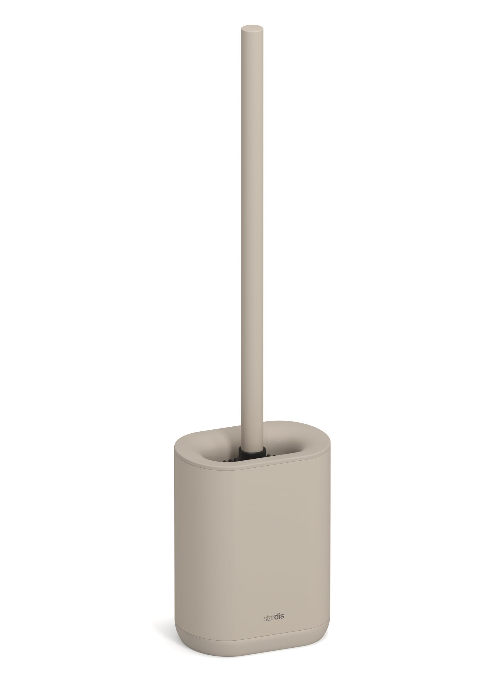 stardis Pure Toilet Brush Matt Silicone Toilet Brush Compact Antibacterial Brush Set Beige