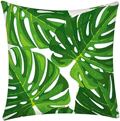 GreatestPAK Decorative Pillow Cover Pillowcase Square Cushion Cover Polyester Sofa Car 45 X 45cm Leaf Floral Print Pillow Case Home Decor