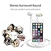 BYZ Headphones, BYZ Wired Earbuds with Mic, Stereo Earphones for Running Workout Gym, Tangle free, White