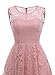 MUADRESS Women's Vintage Floral Lace Sleeveless Hi-Lo Cocktail Formal Swing Dress