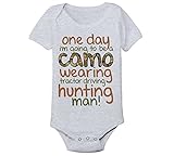 Camo Wearing Tractor Driving Hunting Man Country Rural Cute Funny Baby One Piece