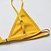 RUUHEE Women Brazilian Top Thong Bottom Sexy Padded Push up Two Piece Bikini Swimsuit (M(US Size 4-6), Yellow)