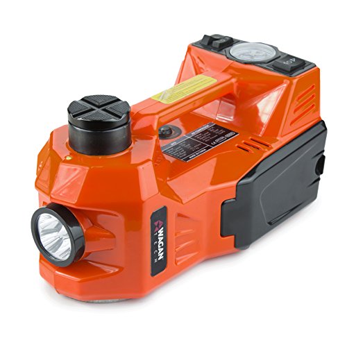 Wagan 12V DC Powered 3 Ton Car Lift 3-in-1 Electric Car Jack, Impact Wrench & Air Compressor Kit with LED Work Light for Road Emergency Car Repair Tool Kit 3T - Thumbnail 5