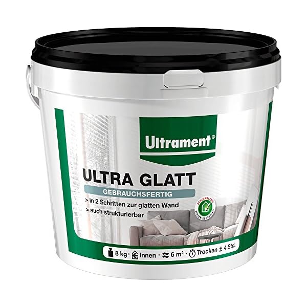 Ultrament Ultra Glatt Fertigspachtel, weiß, 8 kg