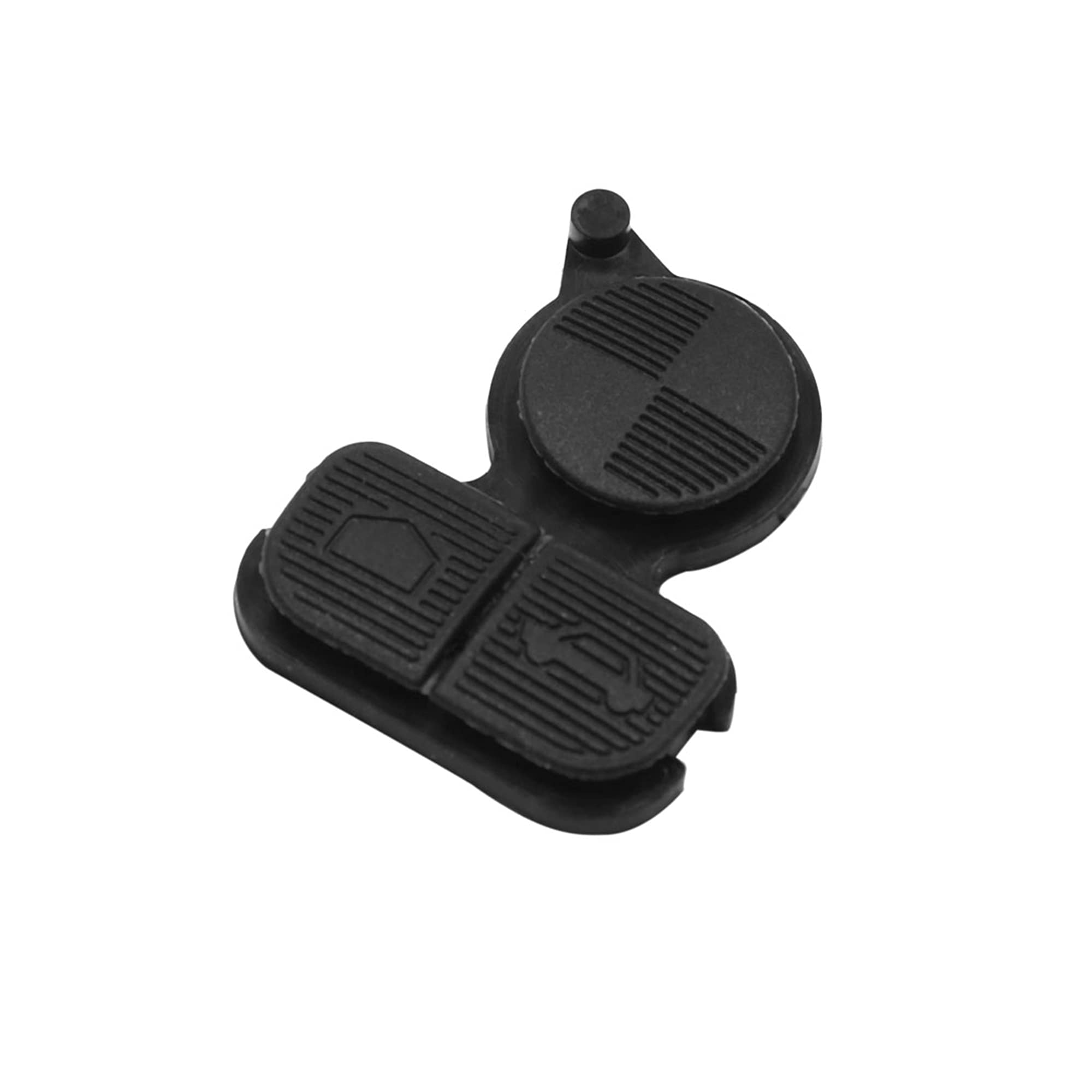 sourcing map Automotive 3 Buttons Remote Fob Key Button Pad 3.1x2.5x0.5cm