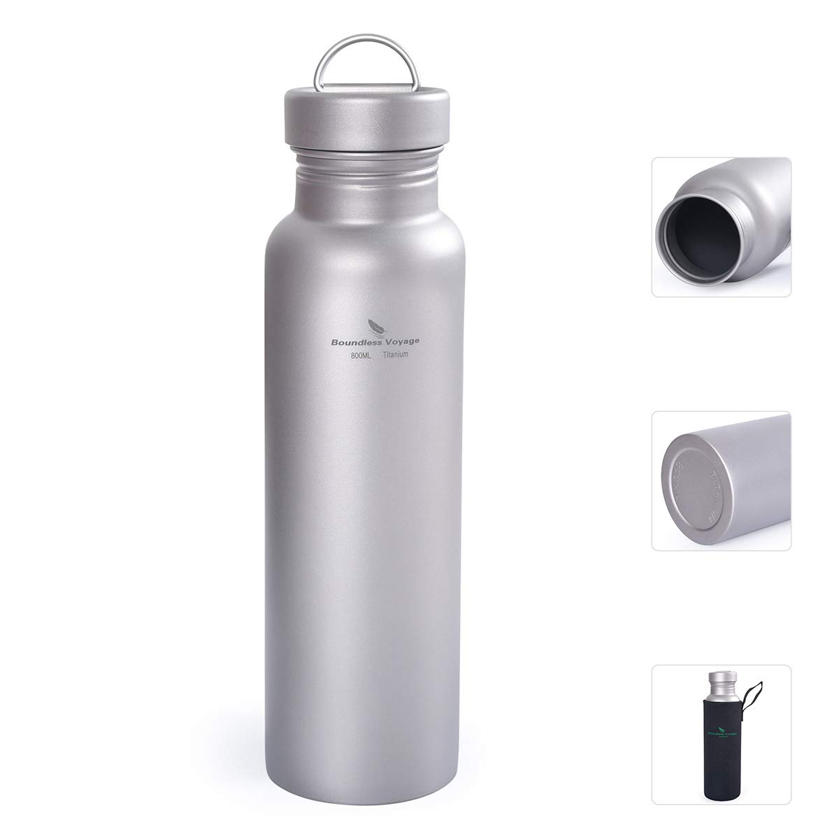 Boundless Voyage 800ml Sports Bottle with Titanium Lid - Outdoor Cycling & Hiking Bottle